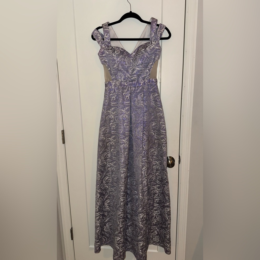 Purple Sweetheart Neckline Sleeveless Prom Dress